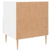 vidaXL Nočné stolíky 2 ks biele 40x35x47,5 cm kompozitné drevo