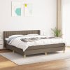 vidaXL Posteľný rám boxspring s matracom sivohned 180x200 cm látka