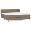 vidaXL Posteľný rám boxspring s matracom sivohned 180x200 cm látka