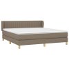 vidaXL Posteľný rám boxspring s matracom sivohned 180x200 cm látka