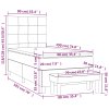 vidaXL Posteľný rám boxspring s matracom modrý 90x190 cm látka