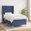 vidaXL Posteľný rám boxspring s matracom modrý 90x190 cm látka