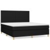 vidaXL Posteľný rám boxspring s matracom čierny 160x200 cm látka