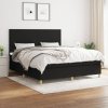 vidaXL Posteľný rám boxspring s matracom čierny 160x200 cm látka