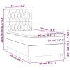 vidaXL Posteľný rám boxsping s matracom bledosivý 90x200 cm látka