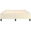 vidaXL Posteľný rám krémový 140x190 cm umelá koža