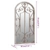 vidaXL Záhradné zrkadlo pieskové 70x30 cm exteriérové železo