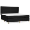 vidaXL Posteľný rám boxspring s matracom čierny 160x200 cm látka