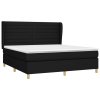 vidaXL Posteľný rám boxspring s matracom čierny 160x200 cm látka