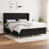 vidaXL Posteľný rám boxspring s matracom čierny 160x200 cm látka