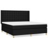 vidaXL Posteľný rám boxspring s matracom čierny 160x200 cm látka