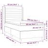 vidaXL Posteľ boxsping s matracom a LED bledosivá 90x200 cm látka
