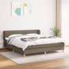 vidaXL Posteľný rám boxspring s matracom sivohned 180x200 cm látka
