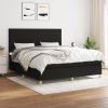 vidaXL Posteľný rám boxspring s matracom čierny 160x200 cm látka