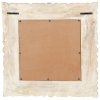 vidaXL Zrkadlo biele 50x50 cm masívne mangovníkové drevo