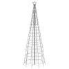 vidaXL LED vianočný stromček s hrotmi 570 LED studená biela 300 cm