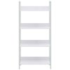 vidaXL Knižnica, 4 police, biela 60x27,6x124,5 cm, kompozitné drevo