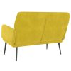 vidaXL Lavička žltá 108x79x79 cm zamat