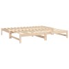 vidaXL Rozkladacia denná posteľ 2x(90x200) cm borovicový masív