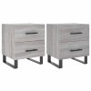vidaXL Nočné stolíky 2 ks sivé sonoma 40x35x47,5 cm kompozitné drevo