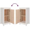 vidaXL Komody 2 ks biele 39x35x80 cm borovicový masív