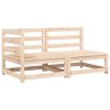 vidaXL Záhradná pohovka s vankúšmi 2-miestna borovicové drevo