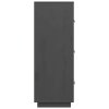 vidaXL Vysoká skrinka sivá 67x40x108,5 cm masívna borovica