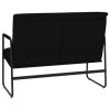 vidaXL Lavička čierna 100x64x80 cm látka