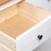vidaXL Komoda biela 135x40x80 cm masívne borovicové drevo Panama