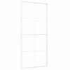 vidaXL Posuvné dvere ESG sklo a hliník 90x205 cm biele