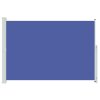 vidaXL Zaťahovacia bočná markíza na terasu 200x300 cm modrá