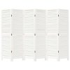 vidaXL Paraván 6 panelov biely masívne drevo paulovnie