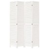 vidaXL Paraván 4 panely biely masívne drevo paulovnie
