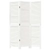 vidaXL Paraván 3 panely biely masívne drevo paulovnie