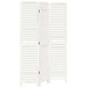 vidaXL Paraván 3 panely biely masívne drevo paulovnie