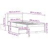vidaXL Posteľ bez matraca biela 100x200 cm borovicový masív