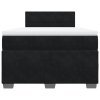 vidaXL Posteľný rám boxspring s matracom čierny 120x200 cm zamat