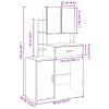 vidaXL Toaletný stolík so skrinkou dub sonoma 80x35x132 cm