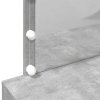 vidaXL Toaletný stolík s LED betónovosivý 100x40x120 cm