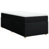 vidaXL Posteľný rám boxspring s matracom čierny 90x200 cm látka