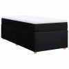 vidaXL Posteľný rám boxspring s matracom čierny 90x200 cm látka