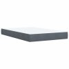 vidaXL Posteľný rám boxspring s matracom tmavosivý 90x190 cm zamat