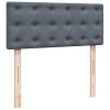 vidaXL Posteľný rám boxspring s matracom tmavosivý 90x190 cm zamat