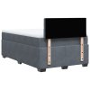vidaXL Posteľný rám boxspring s matracom tmavosivý 90x190 cm zamat