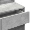 vidaXL Toaletný stolík s LED betónovosivý 80x41x144,5 cm