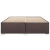 vidaXL Posteľ bez matraca tmavohnedá 200x200 cm látka