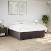 vidaXL Posteľ bez matraca tmavohnedá 200x200 cm látka