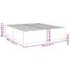 vidaXL Posteľ bez matraca modrá 200x200 cm látka