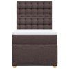 vidaXL Posteľný rám boxsping s matracom hnedý 80x200 cm látka