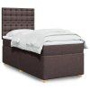 vidaXL Posteľný rám boxsping s matracom hnedý 80x200 cm látka